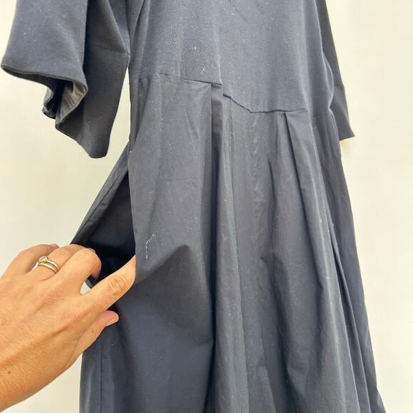 COS Wide Leg Jumpsuit Palazzo Pants Black Culottes XS Cotton Short Sleeve - Picture 10 of 13